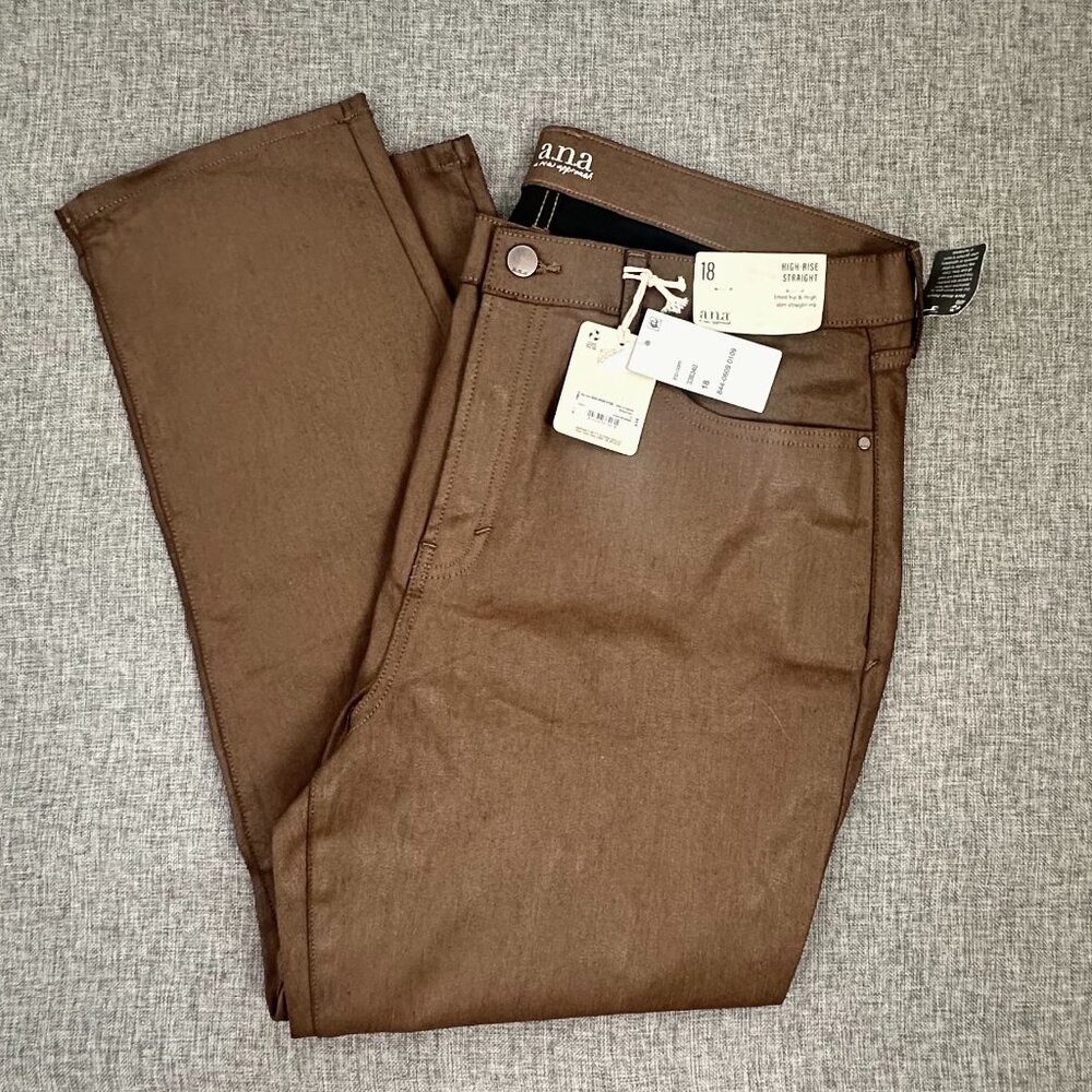 NEW!‎ a.n.a a new approach High Rise Flare Pants Brown MSRP: $54 size 18
